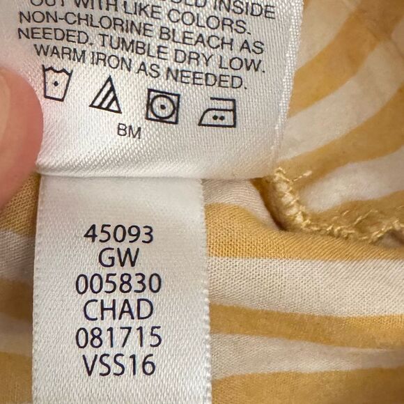 Hanna Andersson Size 100/4 Mustard Yellow Pinstripe Sleeveless Dress - Picture 12 of 12